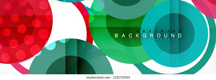 Circle composition abstract background, vector