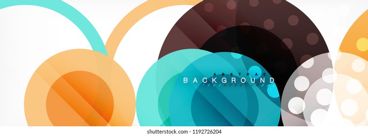 Circle composition abstract background, vector