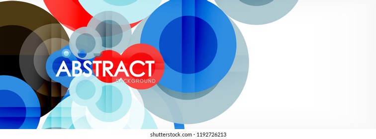 Circle composition abstract background, vector