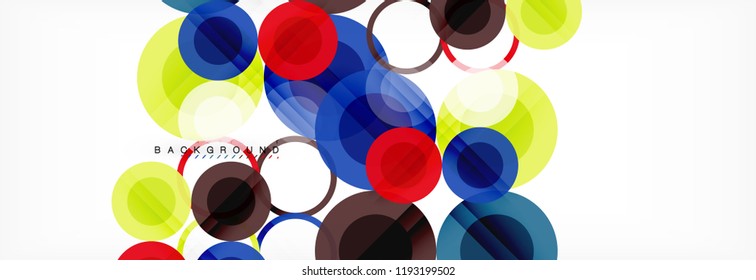 Circle composition abstract background, vector
