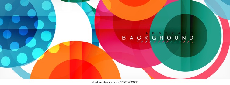 Circle composition abstract background, vector