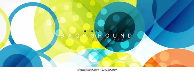 Circle composition abstract background, vector