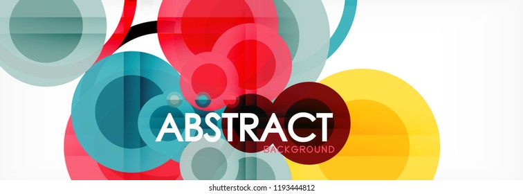Circle composition abstract background, vector