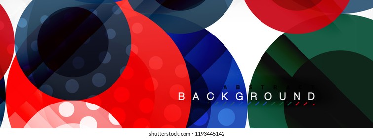Circle composition abstract background, vector