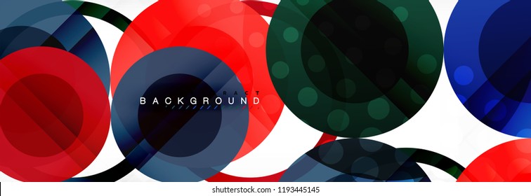 Circle composition abstract background, vector