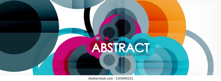 Circle composition abstract background, vector