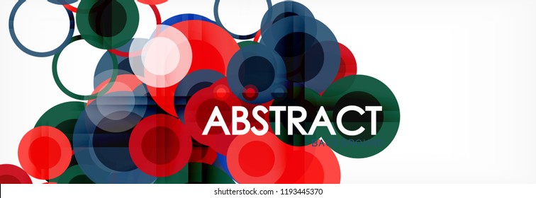 Circle composition abstract background, vector