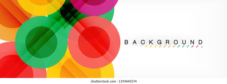 Circle composition abstract background, vector