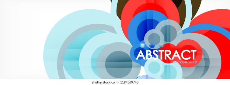 Circle composition abstract background, vector