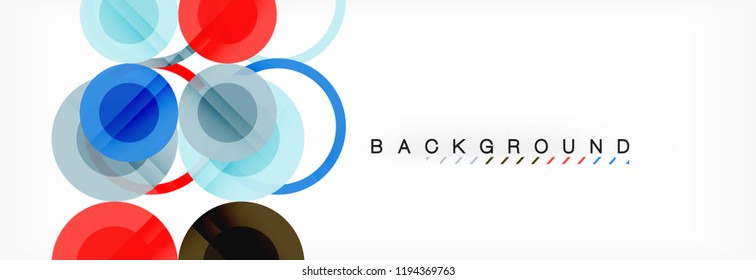 Circle composition abstract background, vector