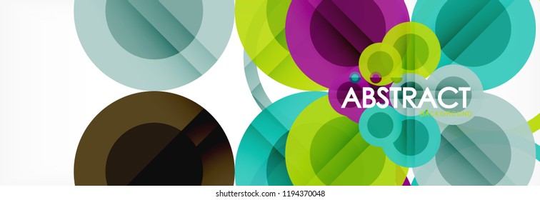 Circle composition abstract background, vector