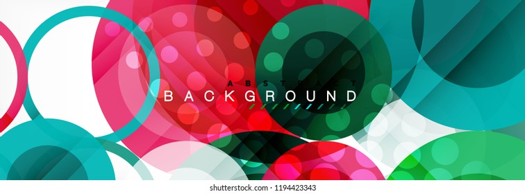 Circle composition abstract background, vector