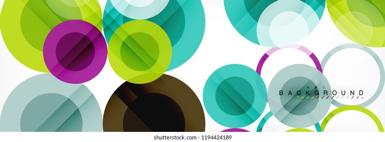 Circle composition abstract background, vector