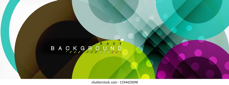 Circle composition abstract background, vector