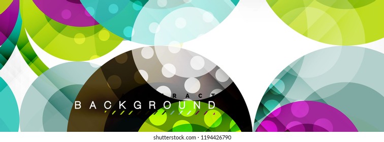 Circle composition abstract background, vector