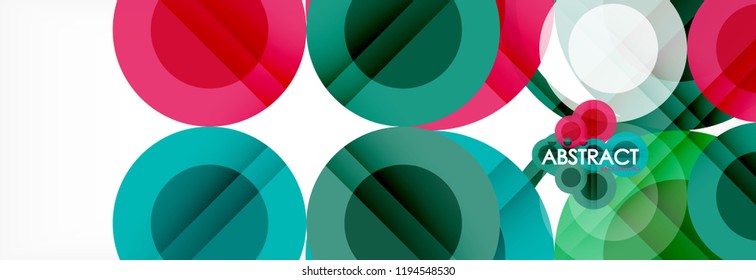 Circle composition abstract background, vector