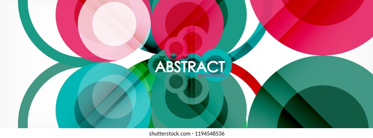 Circle composition abstract background, vector