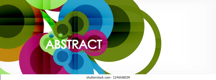 Circle composition abstract background, vector