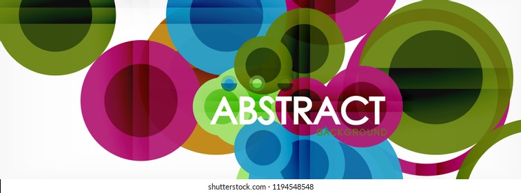 Circle composition abstract background, vector