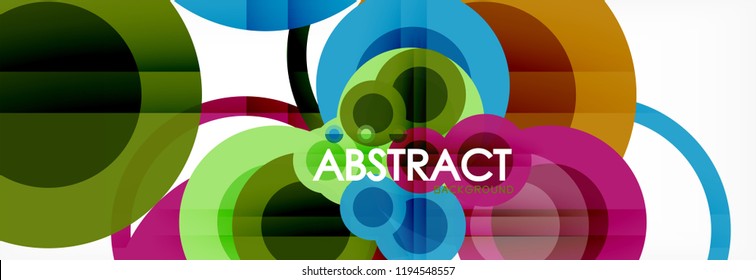 Circle composition abstract background, vector