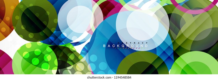 Circle composition abstract background, vector
