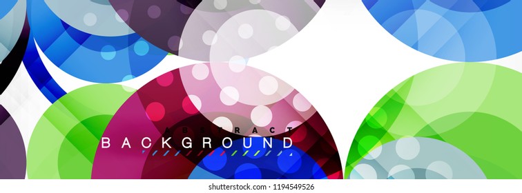 Circle composition abstract background, vector
