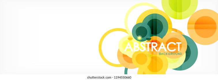 Circle composition abstract background, vector