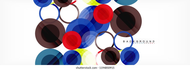 Circle composition abstract background, vector