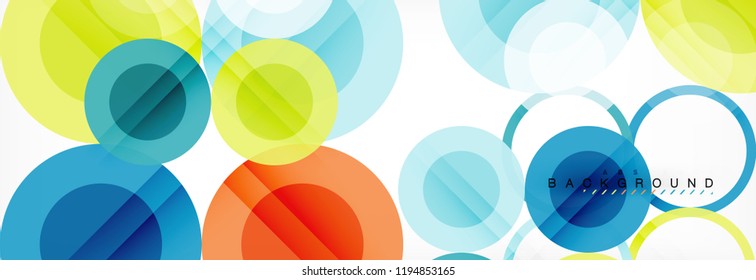 Circle composition abstract background, vector