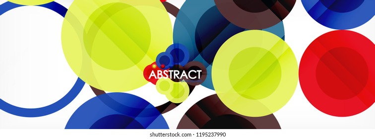 Circle composition abstract background, vector