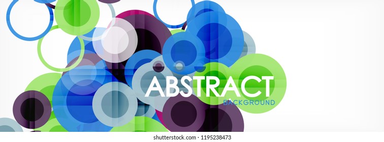 Circle composition abstract background, vector