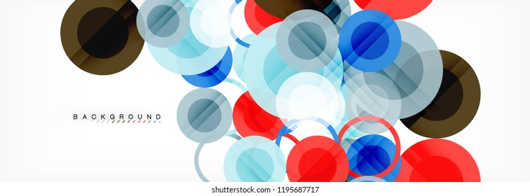 Circle composition abstract background, vector