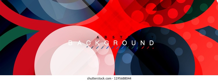 Circle composition abstract background, vector