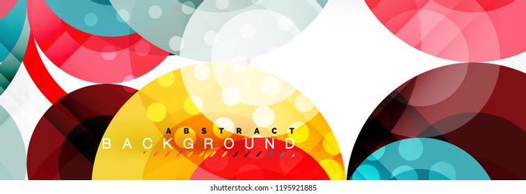 Circle composition abstract background, vector