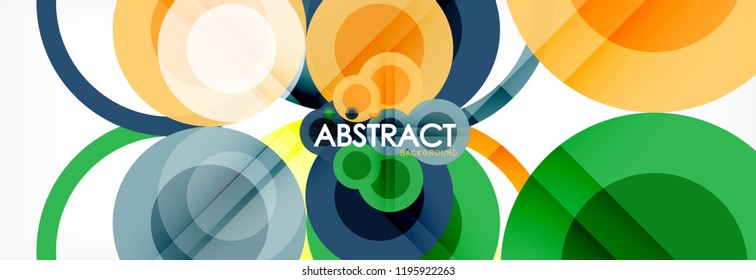 Circle composition abstract background, vector