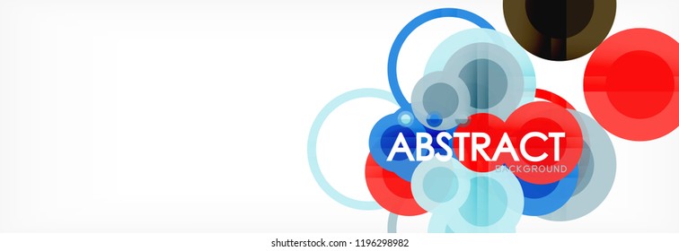 Circle composition abstract background, vector