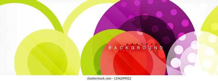 Circle composition abstract background, vector