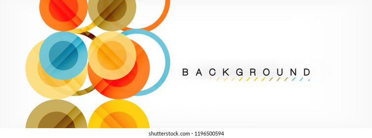 Circle composition abstract background, vector