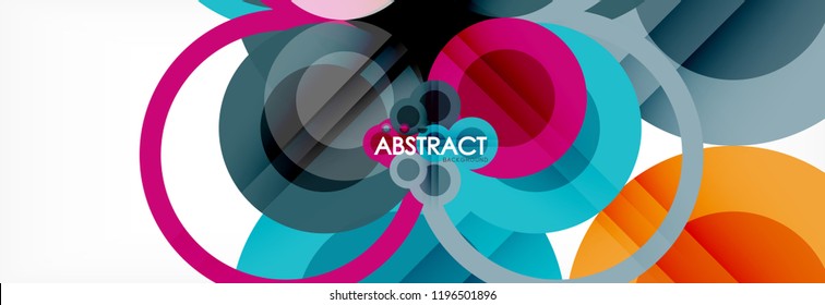 Circle composition abstract background, vector