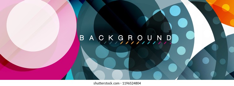 Circle composition abstract background, vector
