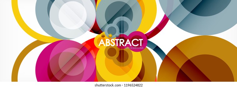 Circle composition abstract background, vector