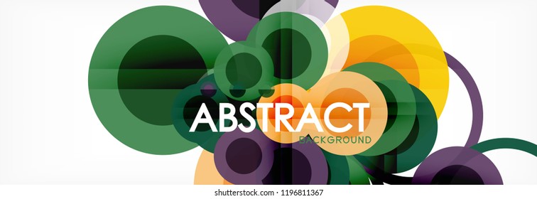 Circle composition abstract background, vector
