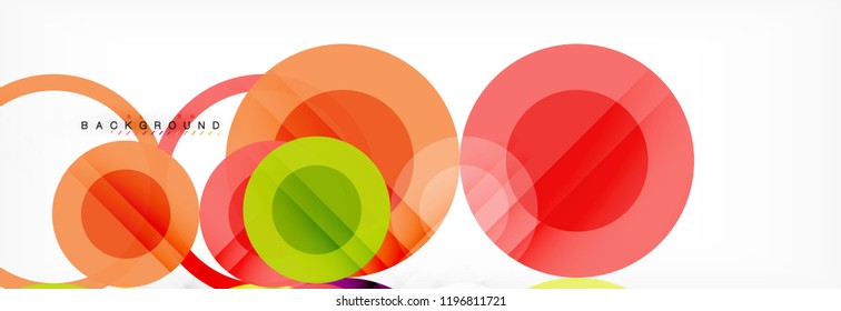 Circle composition abstract background, vector