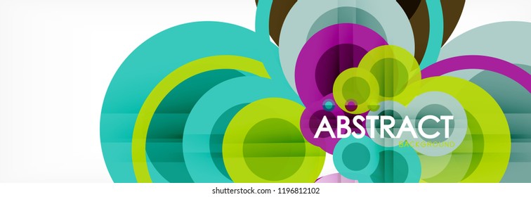Circle composition abstract background, vector