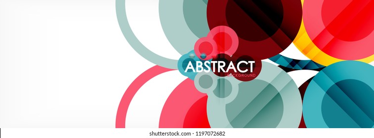 Circle composition abstract background, vector