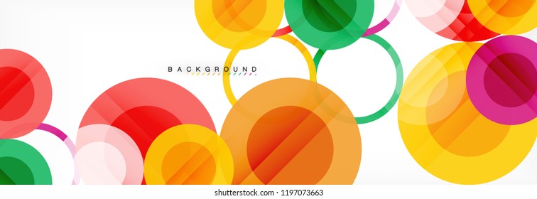 Circle composition abstract background, vector
