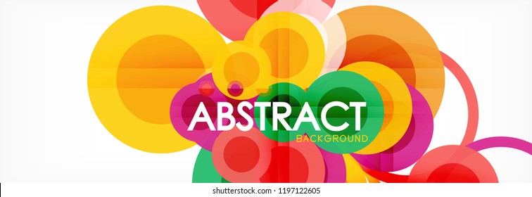 Circle composition abstract background, vector