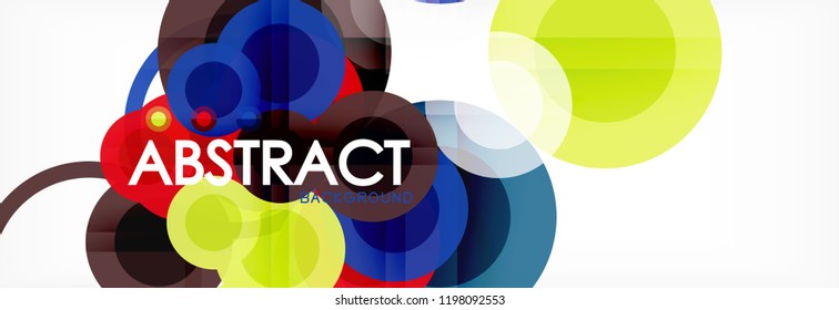 Circle composition abstract background, vector