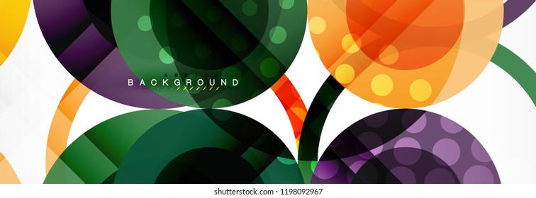 Circle composition abstract background, vector
