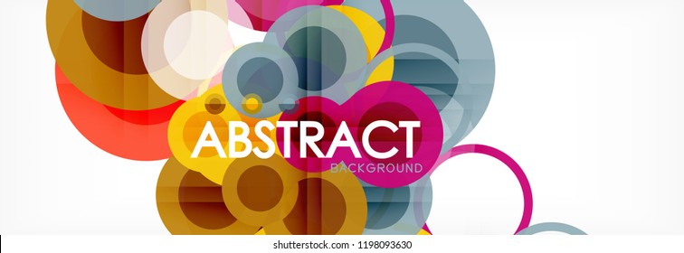 Circle composition abstract background, vector